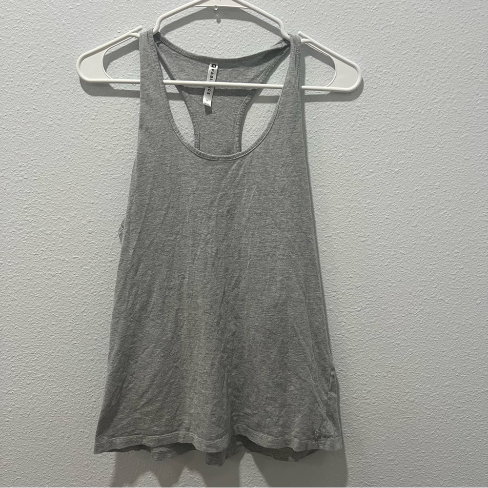 Fabletics Grey Racerback Tank Top M